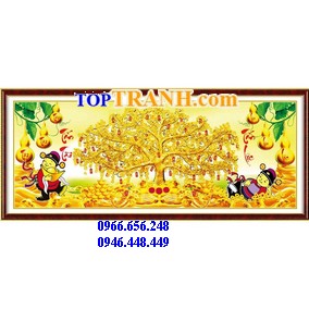 Tranh thêu tấn tài tấn lộc